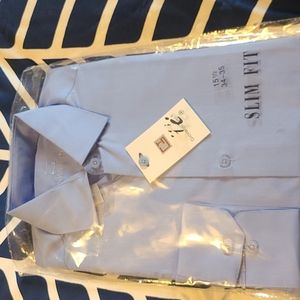 GIOVANNI TESTI SLIM FIT LIGHT BLUE MENS DRESS SHIRT.BRAND NEW